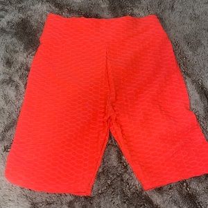 Bright orange shorts
